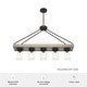 preview thumbnail 8 of 14, Hunter Devon Park 5-Light Linear Chandelier - Kitchen Island, Dining Room - Rustic, Farmhouse