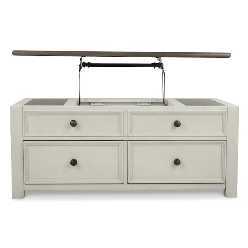 Signature Design by Ashley Bolanburg Brown/White Coffee Table with 2 End Tables - 46" W x 26" D x 19" H