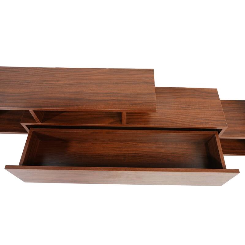 Surrey 60.2'' 2 Pc 1-Drawer Floating TV Stand Media Console with Open Shelves