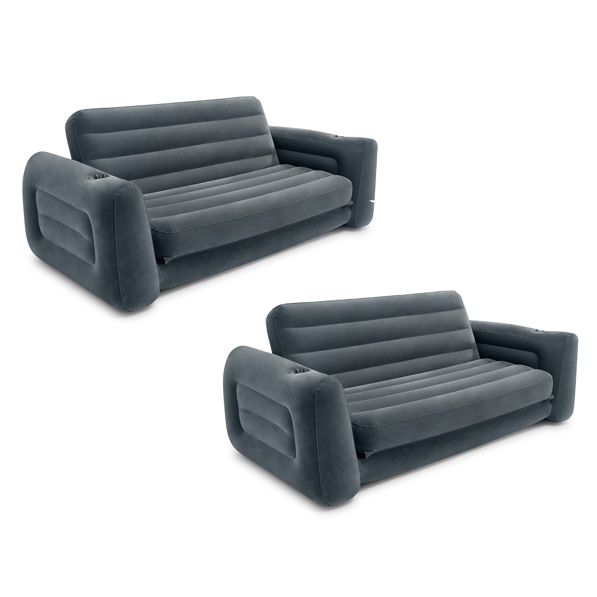 Intex Inflatable Pull Out Sofa Bed Sleep Away Futon Couch Queen