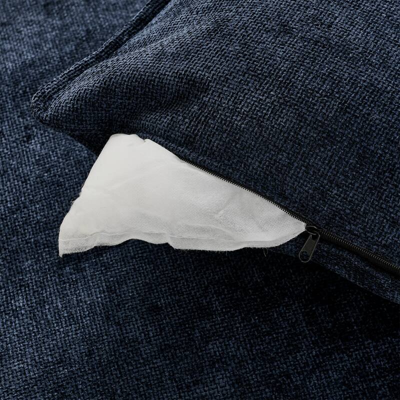 Symmetrical U-shaped Chaise Sectional Sofa with 4 Deep Seat Couch and 2 Ottomans, Double Layer Seat Cushions Chenille Sofa