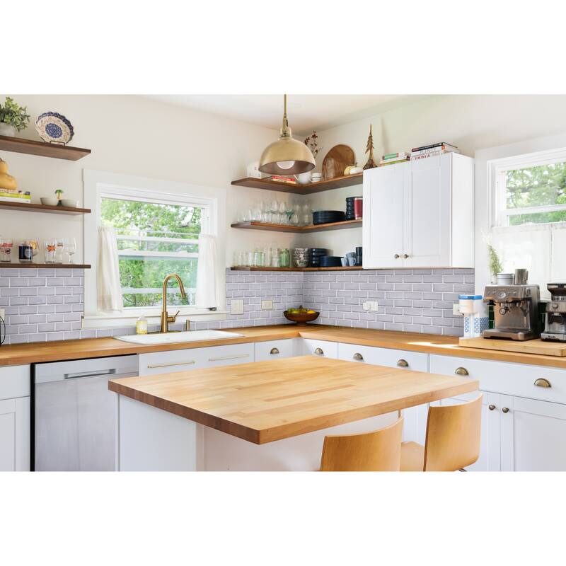 The Tile Life Metro 12x11 Light Grey Brick Porcelain Backsplash Wall Tile