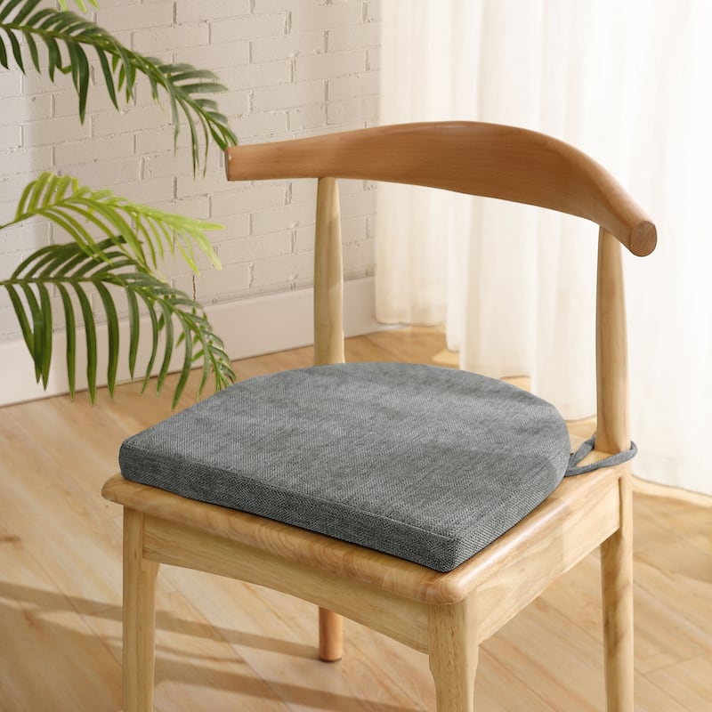 Sweet Home Collection U-Shape Molded Memory Foam Chair Pads With Ties