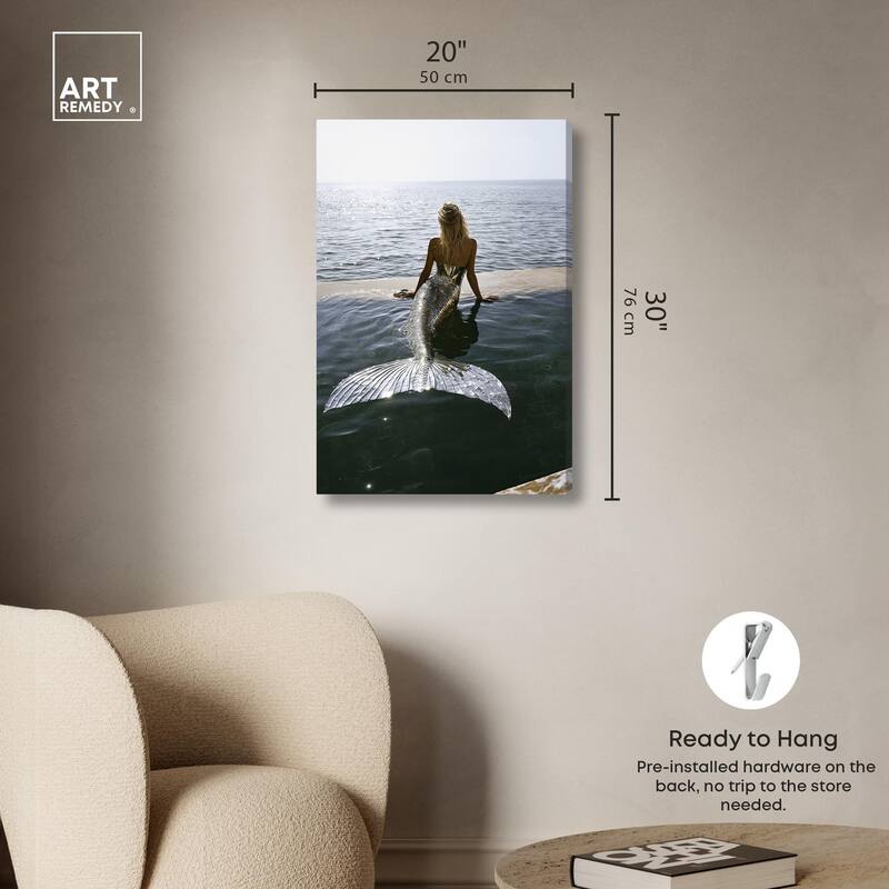 Mermaid Noon Canvas by Art Remedy, Gallery Wrapped