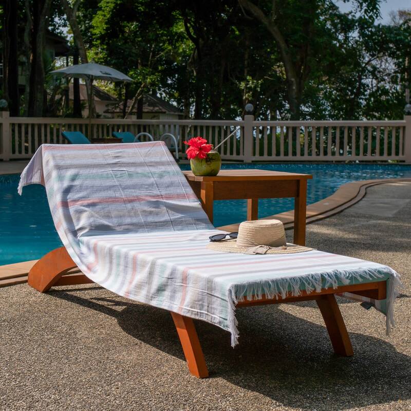 SandFree Cotton Oversized Turkish Beach Towel with Tassels - 35x75