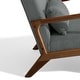 preview thumbnail 108 of 161, 25" W Mid Century Upholstered Wood Accent Chair with Pillow
