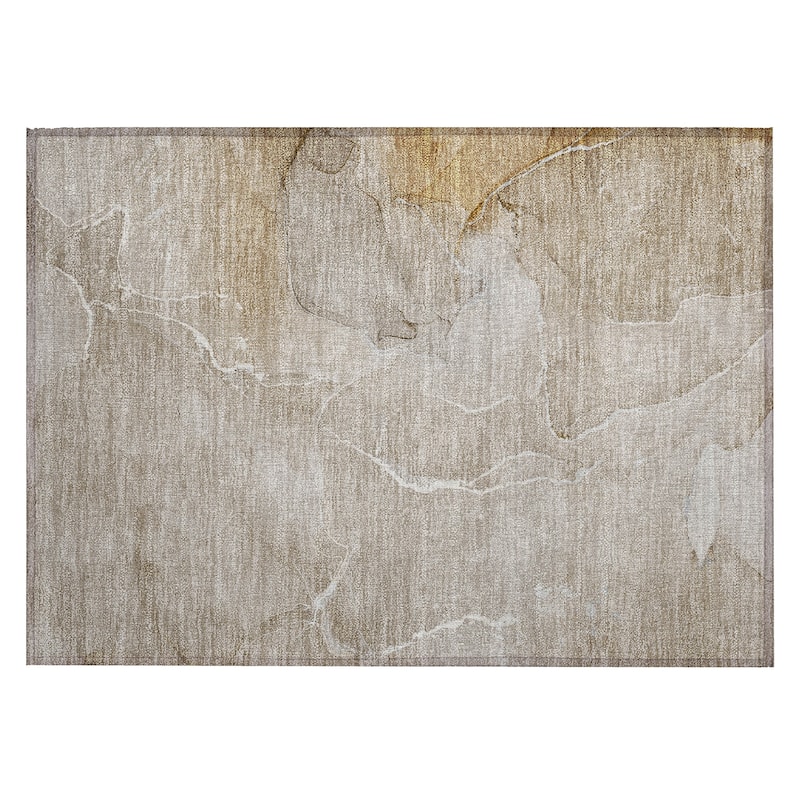Machine Washable Indoor/ Outdoor Chantille Watercolor Rug