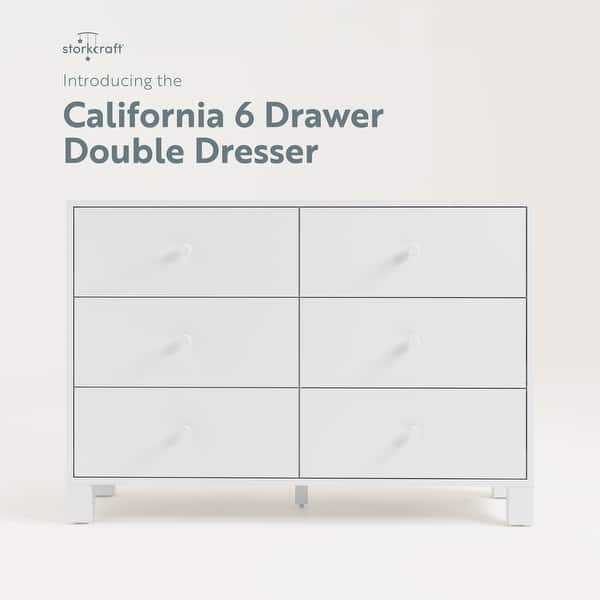 Storkcraft California 6 Drawer Dresser - GREENGUARD Gold Certified,  Interlocking Drawer System - Bed Bath & Beyond - 40339734