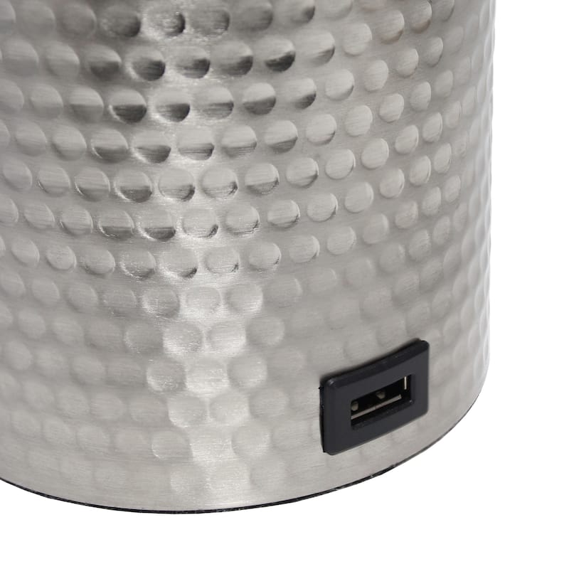 18.5" Sleek And Functional Stylish Accent Table Lamp With Usb Charging Port, For Living Room, Entryway, Office, Bedroom, Black W
