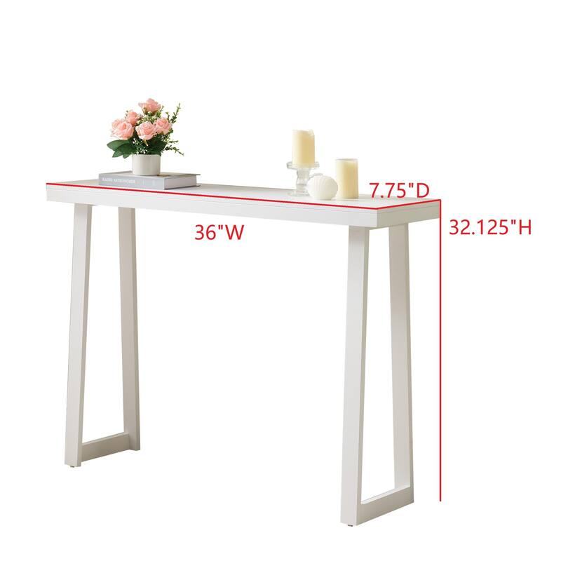 Claude Collection Wood 36" Modern Console Table with Shelf
