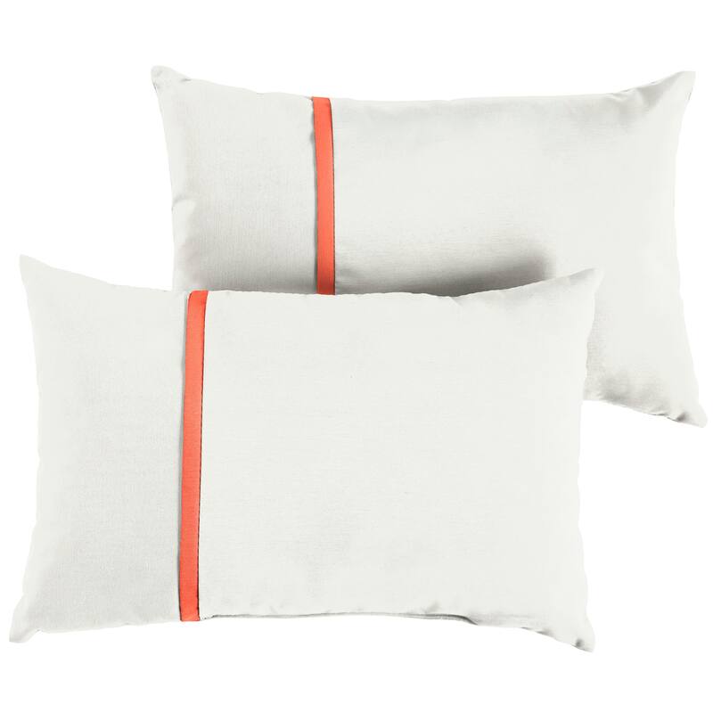 Sorra Home Sunbrella Outdoor Single Petite Flange Pillow Set of 2