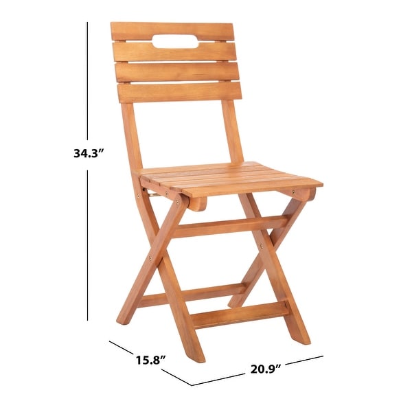 Safavieh Outdoor Living Blison Folding Chairs - 15.8"x20.9"x34.3"