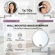 preview thumbnail 18 of 44, 8" Bathroom Mirror Wall Mounted Magnifying Reversible Double Sided 1X/10X Makeup Mirror
