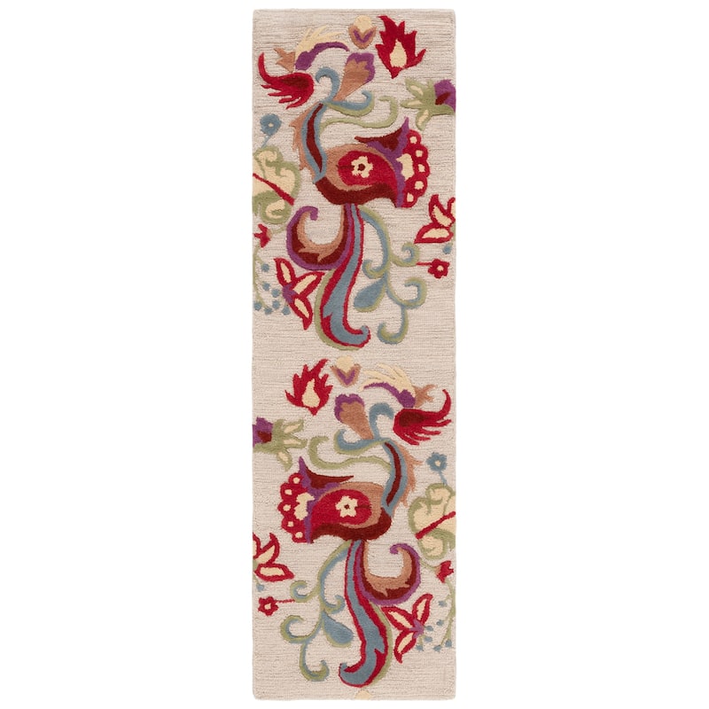 SAFAVIEH Handmade Blossom Frouwktje Modern Floral Wool Rug