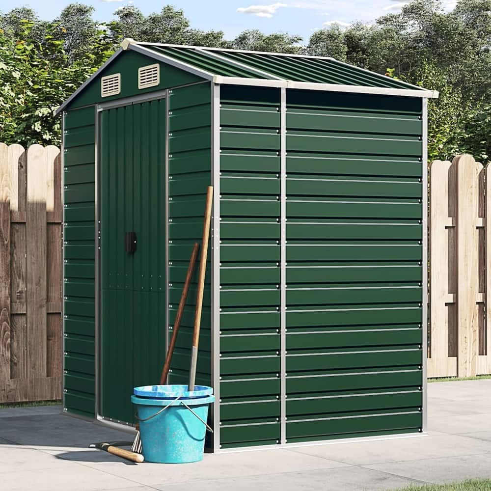 vidaXL Garden Shed Metal Outdoor Storage Shed Anthracite Galvanized Steel