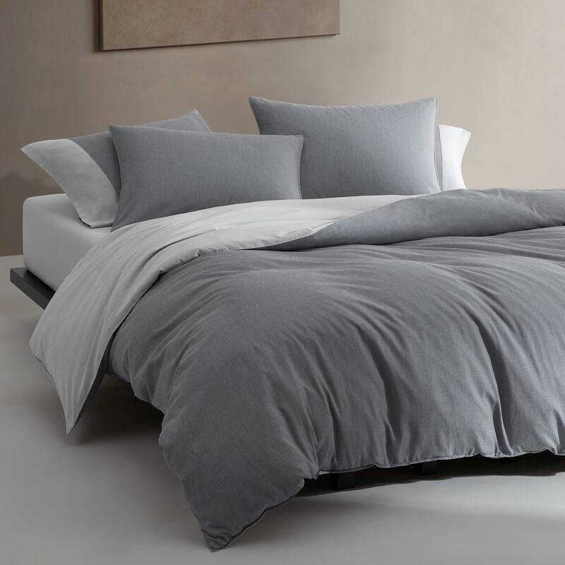 Calvin Klein Contrast Weave Reversible Duvet Cover Set