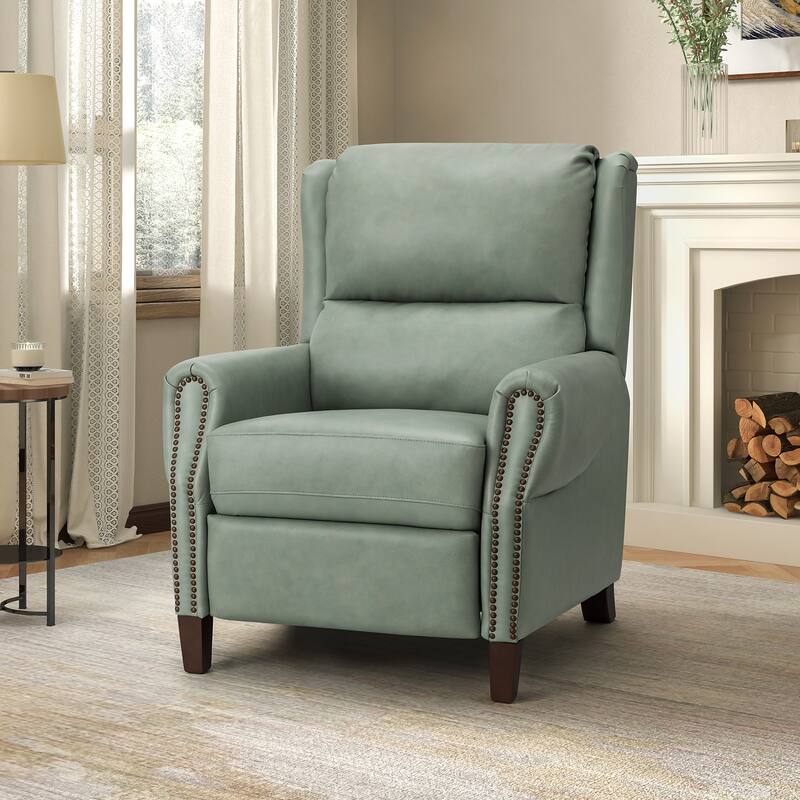 Alicia 32.68" Wide Genuine Leather Manual Recliner