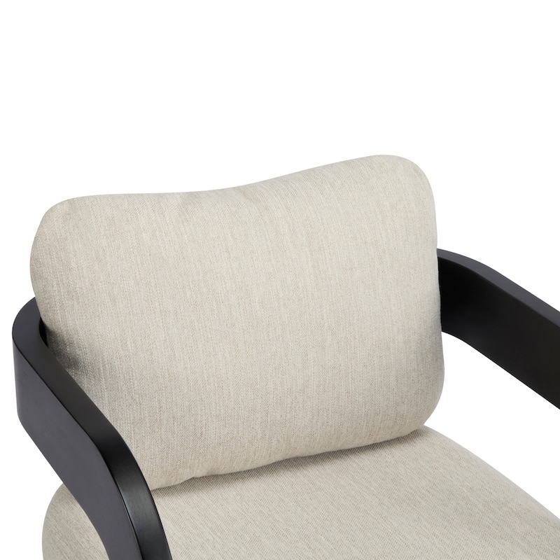 2-Pack Dining Chairs with Pillow Back, Solid Wood Frame
