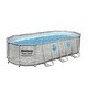 preview thumbnail 2 of 6, Bestway Power Steel Swim Vista 18' x 9' x 48" Above Ground Swimming Pool Set