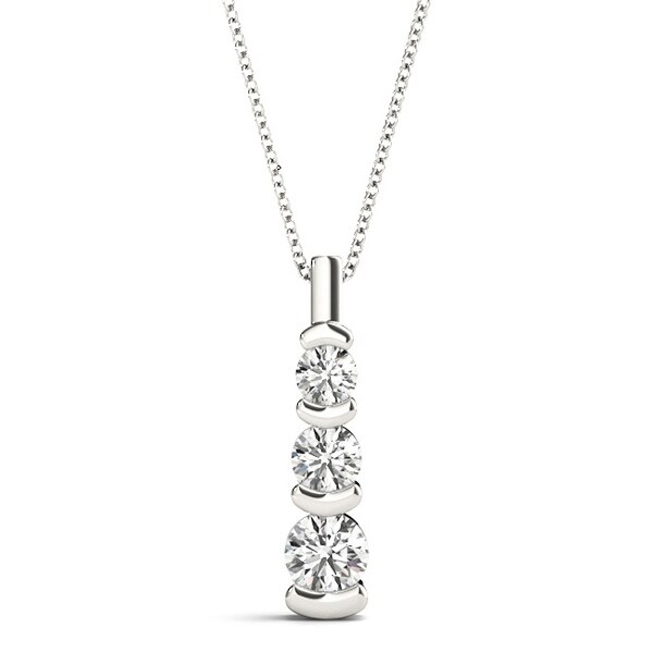 Three Stone Necklace Pendant Best Sale 