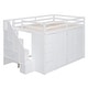 preview thumbnail 8 of 16, Full Size Wood Loft Bed with Storage and Drawers, White