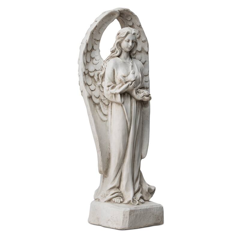 Glitzhome 20.5"H MGO Standing Archangel Garden Statue Outdoor Indoor Sculpture