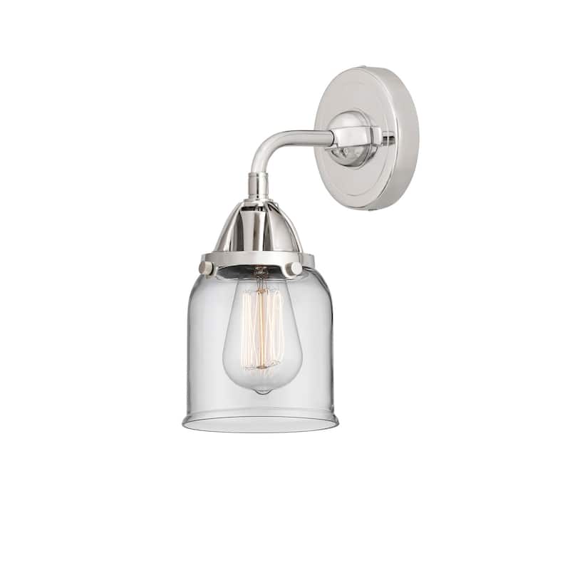 Innovations Lighting 288-1W-10-5 Bell Sconce Bell 10" Tall Wall Sconce - Polished Chrome / Clear