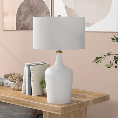 Sebago 25" Tall Table Lamp with Fabric Shade - 15" Wide
