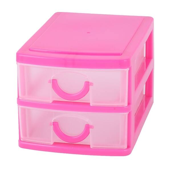 Shop Family Dresser Plastic 2 Layers Trinket Make Up Container