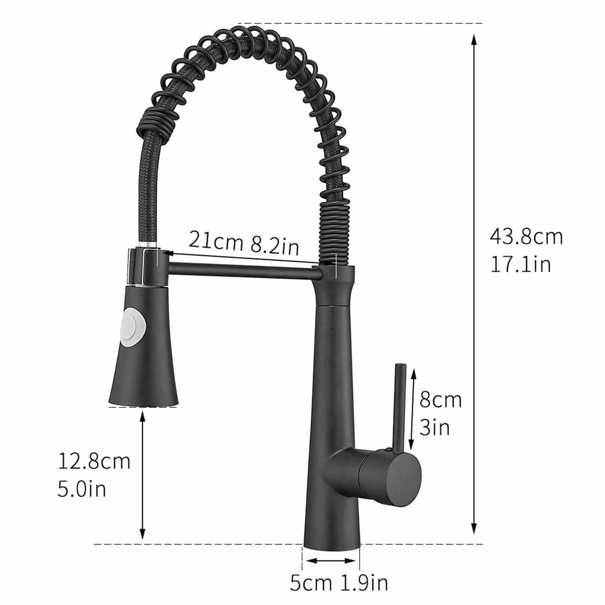 Pull Down Kitchen Sink Faucet Black Single Handle Commercial Kitchen