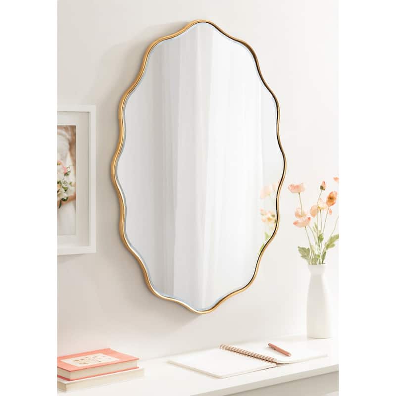 Kate and Laurel Viona Oval Scalloped Mirror