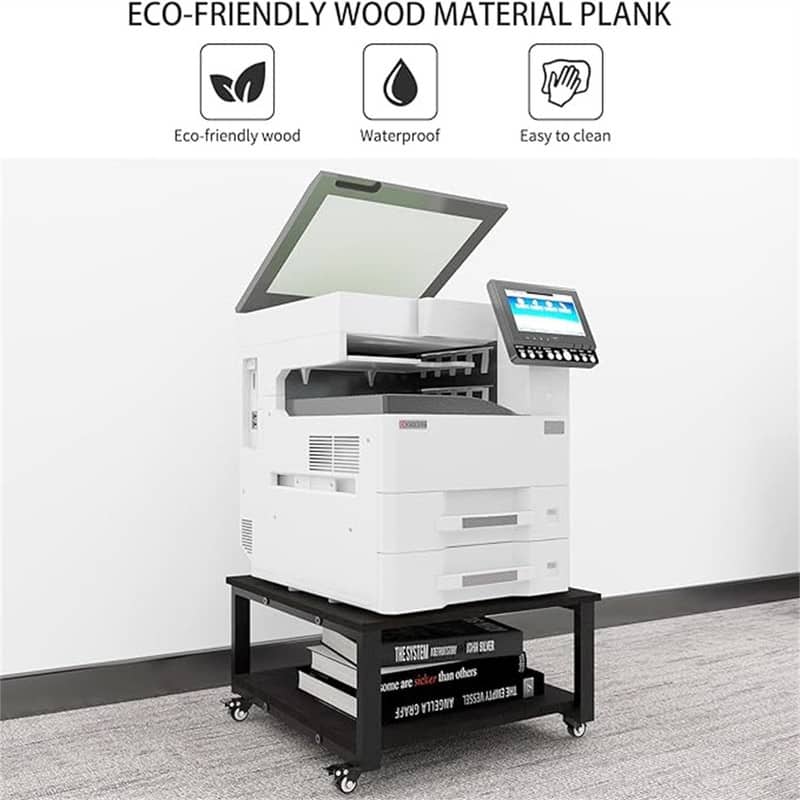 2 Tier Laser Printer Stand,23.6''x23.6''x12.6'' Large Printer Table - 23.6''x23.6''x12.6'' 