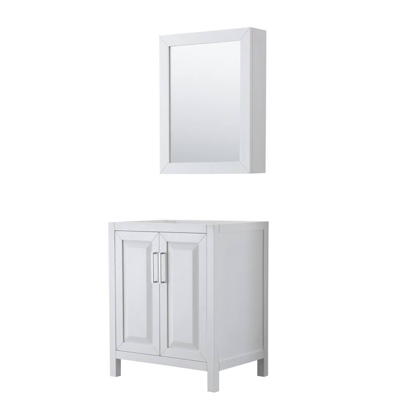 Wyndham Collection Daria 29" Single Free Standing Vanity Cabinet -