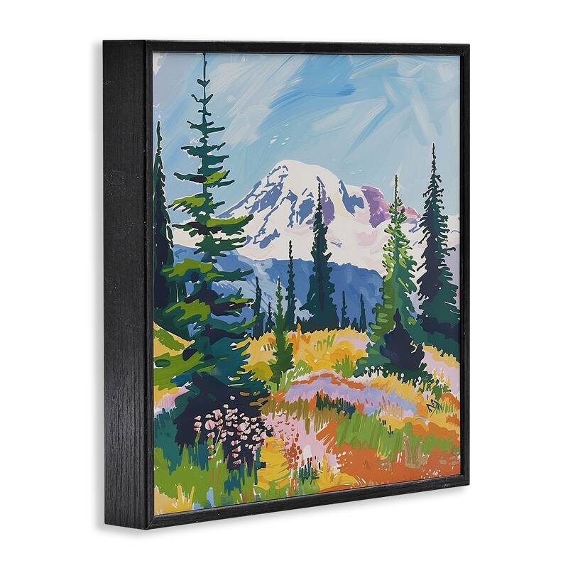 Stupell Peaceful Mountain Valley Scenery Framed Giclee Art Design By Walker Noble
