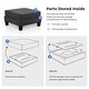 preview thumbnail 16 of 14, Furniture of America Xenia Modern Chenille Ottoman with Storage