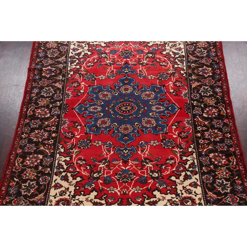 Floral Traditional Bakhtiari Persian Area Rug Hand-knotted Wool Carpet - 6'10" x 9'7"