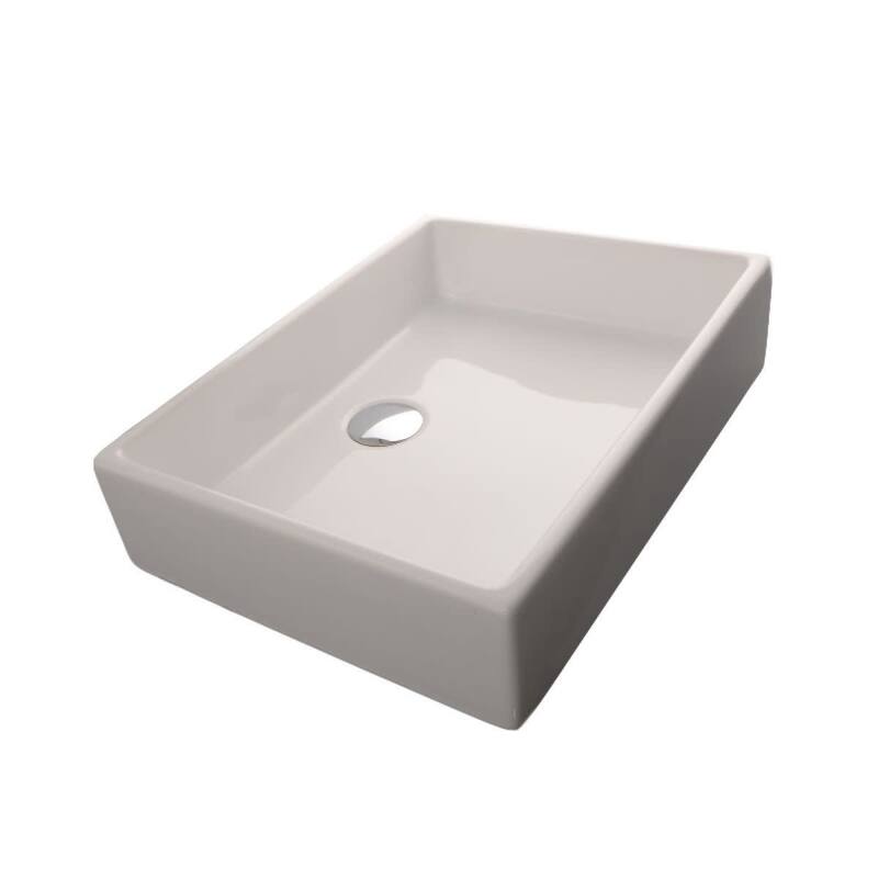 WS Bath Collections 19-11/16" Ceramic Undermount / Vessel Bathroom - White