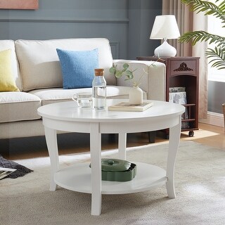 Round Coffee Table with Open Storage Shelf - Bed Bath & Beyond - 42429664