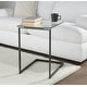 preview thumbnail 7 of 13, Porch & Den Birchshire Stainless Steel/ Glass End Table