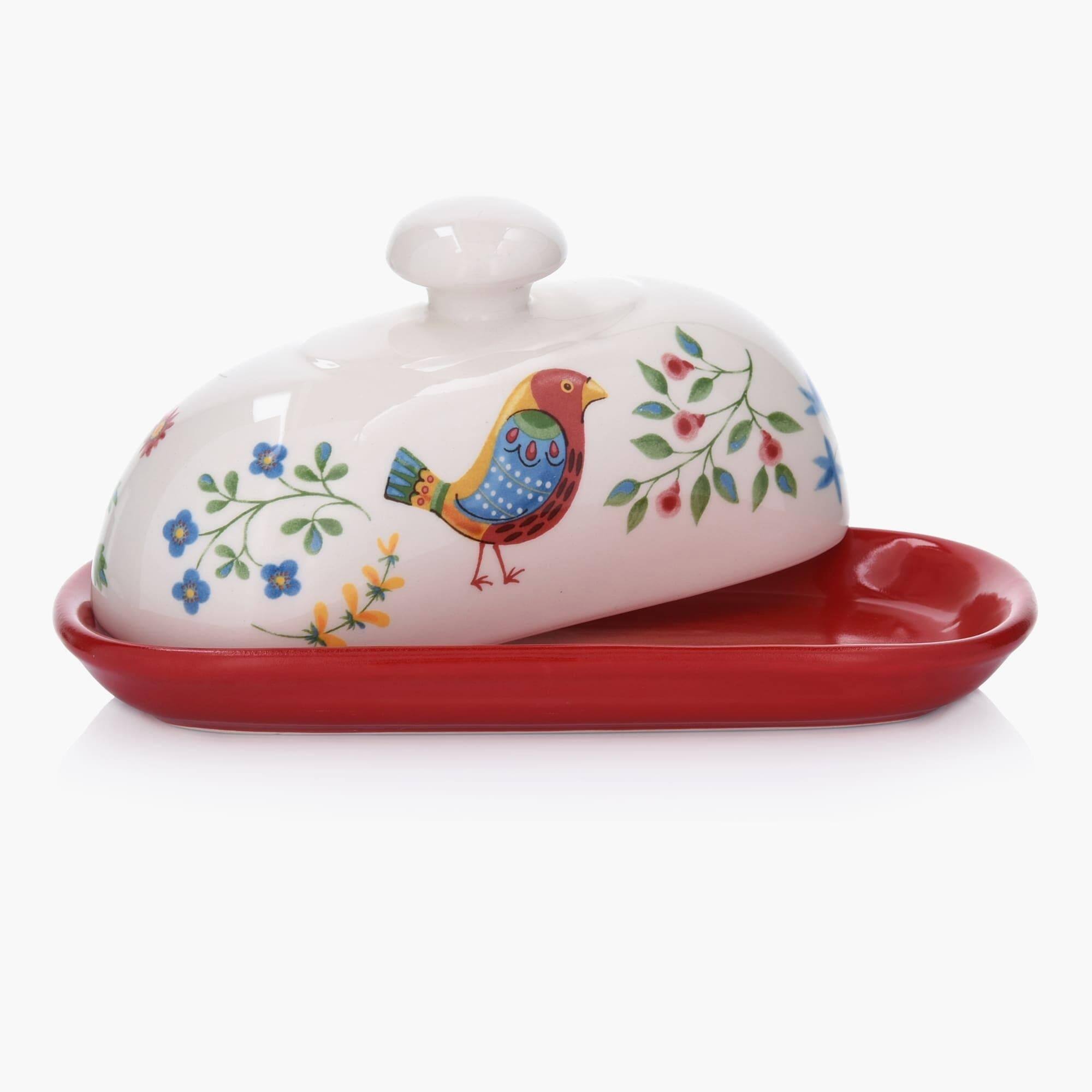 Folk Art Inspired Ceramic Butter Dish Bed Bath & Beyond 37830863