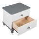 preview thumbnail 32 of 40, Cool Theme Bed Twin Size Boat-Shaped Platform Bed with Twin size Trundle, Kids Bed with Storage for Yours Little Captain