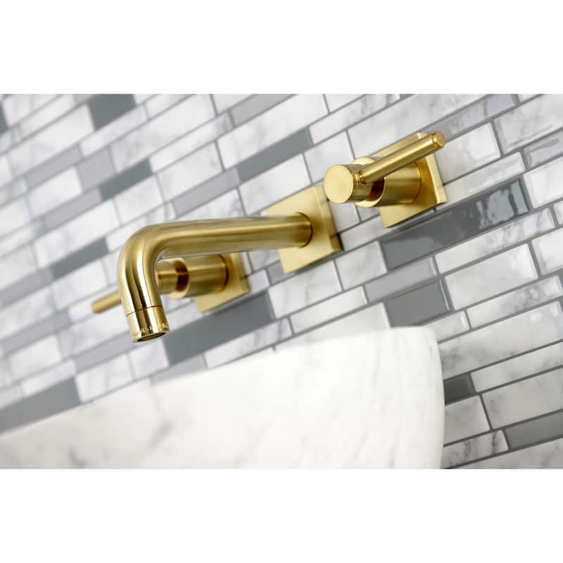 Kingston Brass Concord Two-Handle 3-Hole Wall Mount Bathroom Faucet