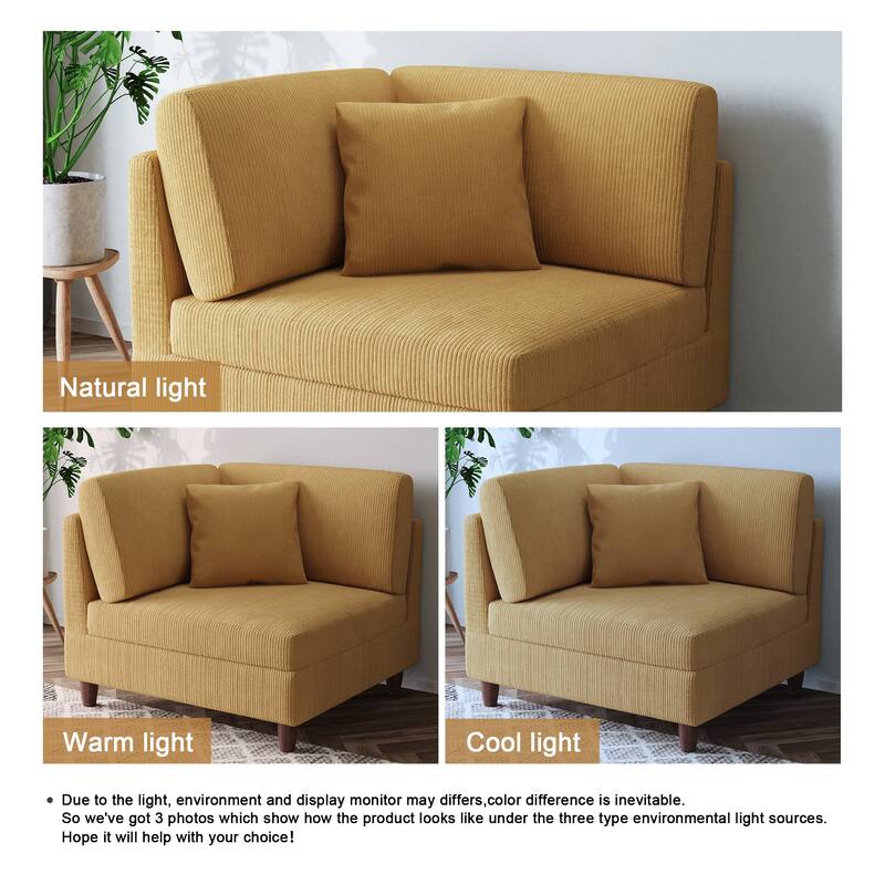 Free Combination Multi-Shaped Corduroy Sofa Modular