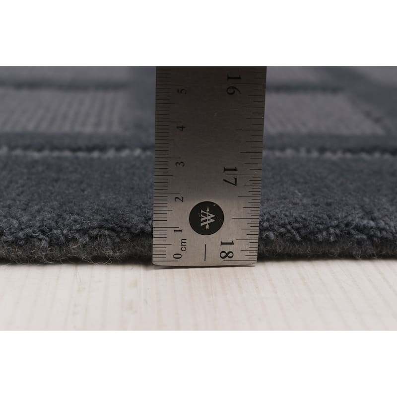 ECARPETGALLERY Hand-knotted Kathmandu Grey Wool Rug - 8'0 x 10'0