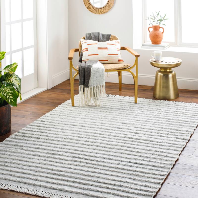 Surya Gossett Handmade Indoor / Outdoor Nordic Area Rug - 5' x 7'6" - Ivory