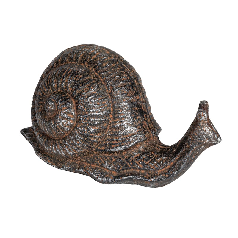 Cast Metal Snail Accent Decor - 5.8"L x 2.5"W x 2.9"H