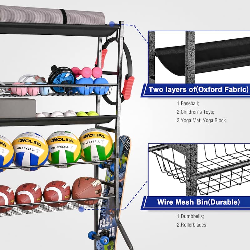 Sport Rack Sports Equipment Garage Organizer Sport Storage
