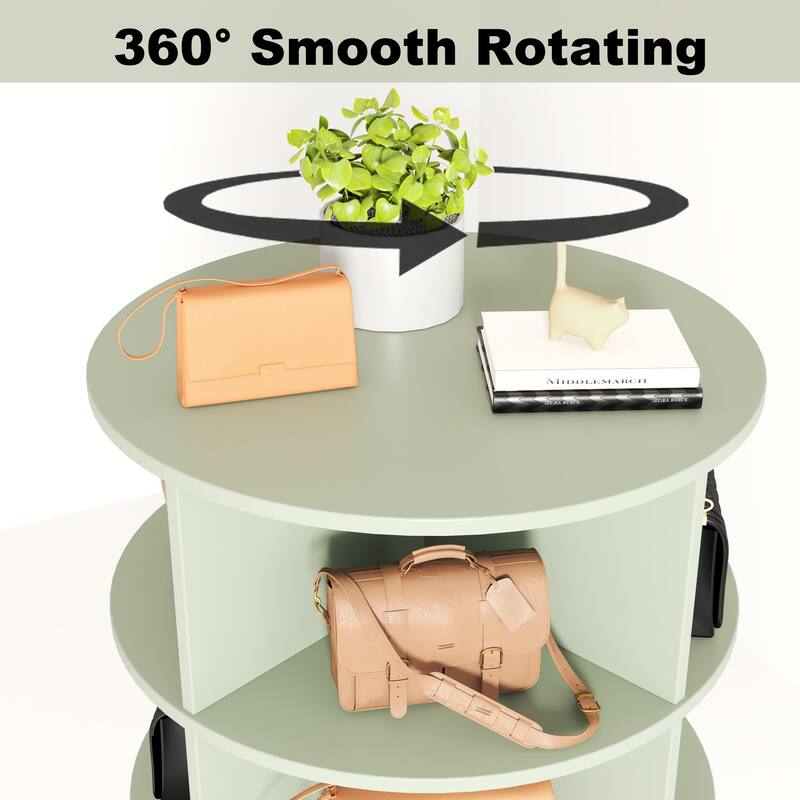 Blue 360 Rotating shoe cabinet 6 layers