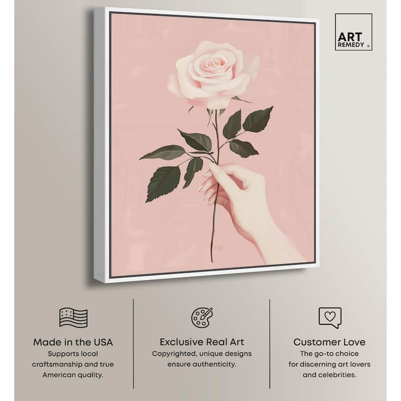 Gift of a Rose Canvas by Art Remedy