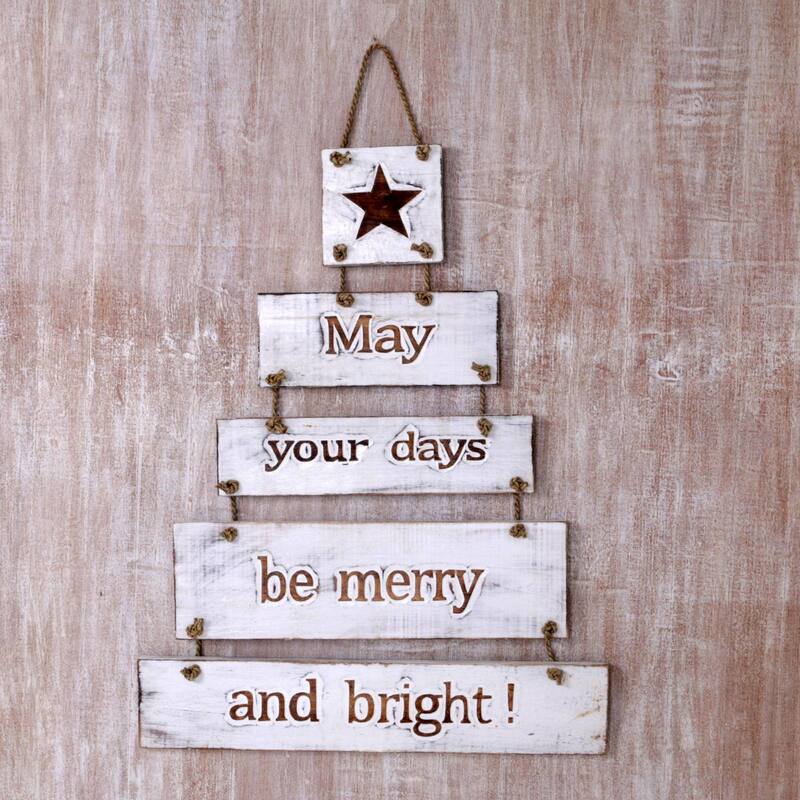 Wood sign, 'Good Wishes' - Multi-Color